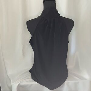 Women's top Old Navy large sleeveless black bow 100% polyester
